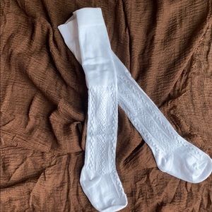 Baby white tights size 0-6